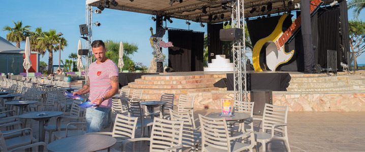 Terrasse du snack du camping